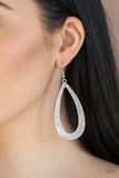 Paparazzi VINTAGE VAULT "Diamond Distraction" White Earrings Paparazzi Jewelry