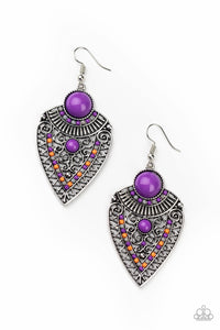 Paparazzi "Tribal Territory" Purple Earrings Paparazzi Jewelry