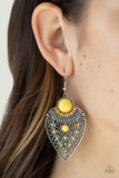 Paparazzi "Tribal Territory" Yellow Earrings Paparazzi Jewelry