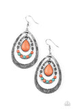 Paparazzi "Terra Teardrops" Orange Earrings Paparazzi Jewelry