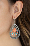 Paparazzi "Terra Teardrops" Orange Earrings Paparazzi Jewelry