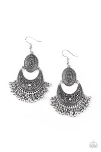 Paparazzi "Western Trails" Silver Earrings Paparazzi Jewelry