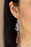 Paparazzi "Tiki Tassel" Brown Earrings Paparazzi Jewelry