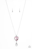 Paparazzi "Lovely Luminosity" Pink Lanyard Necklace & Earring Set Paparazzi Jewelry