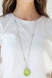 Paparazzi "Desert Meadow" Green Necklace & Earring Set Paparazzi Jewelry