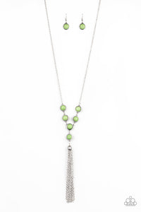 Paparazzi "Rural Heiress" Green Necklace & Earrings Set Paparazzi Jewelry