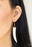 Paparazzi "Tusk Tundra" White Necklace & Earring Set Paparazzi Jewelry