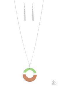 Paparazzi "Sail Into The Sunset" Green Necklace & Earring Set Paparazzi Jewelry