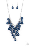 Paparazzi "Serenely Scattered" Blue Necklace & Earring Set Paparazzi Jewelry