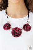 Paparazzi "Viper Pit" Pink Necklace & Earring Set Paparazzi Jewelry