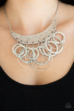 Paparazzi "Metro Eclipse" Silver Necklace & Earring Set Paparazzi Jewelry