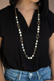 Paparazzi "Prized Pearls" Gold Necklace & Earring Set Paparazzi Jewelry