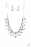 Paparazzi VINTAGE VAULT "FEARLESS Is More" White Necklace & Earring Set Paparazzi Jewelry