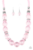 Paparazzi "Bubbly Beauty" Pink Necklace & Earring Set Paparazzi Jewelry