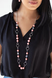 Paparazzi "Prized Pearls" Orange Necklace & Earring Set Paparazzi Jewelry