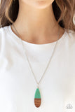 Paparazzi VINTAGE VAULT "Going Overboard" Green Necklace & Earring Set Paparazzi Jewelry
