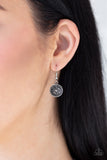 Paparazzi "Medallion Marvel" Silver Necklace & Earring Set Paparazzi Jewelry
