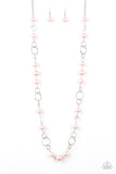 Paparazzi "Prized Pearls" Pink Necklace & Earring Set Paparazzi Jewelry