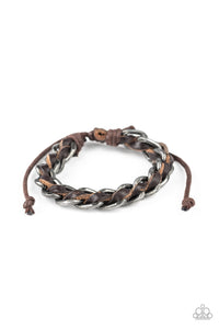 Paparazzi "Grease Monkey" Brown Mens Urban Bracelet Unisex Paparazzi Jewelry