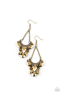 Paparazzi "Bling Bouquets" Brass Earrings Paparazzi Jewelry