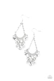 Paparazzi "Bling Bouquets" White Earrings Paparazzi Jewelry