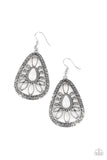 Paparazzi VINTAGE VAULT "Floral Frill" White Earrings Paparazzi Jewelry