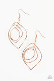 Paparazzi "Asymmetrical Allure" Copper Earrings Paparazzi Jewelry