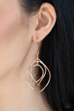 Paparazzi "Asymmetrical Allure" Copper Earrings Paparazzi Jewelry