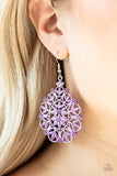 Paparazzi VINTAGE VAULT "Floral Affair" Purple Earrings Paparazzi Jewelry