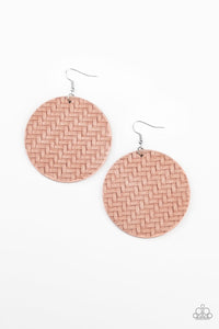 Paparazzi "Plaited Plains" Pink Earrings Paparazzi Jewelry