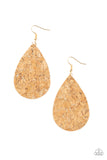 Paparazzi "Cork It Over" Gold Earrings Paparazzi Jewelry