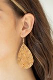 Paparazzi "Cork It Over" Gold Earrings Paparazzi Jewelry