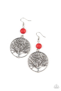Paparazzi "Bountiful Branches" Red Earrings Paparazzi Jewelry