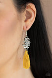 Paparazzi "Tiki Tassel" Yellow Earrings Paparazzi Jewelry