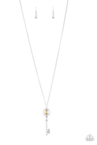 Paparazzi "Secret Shimmer" Yellow Necklace & Earring Set Paparazzi Jewelry