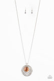 Paparazzi VINTAGE VAULT "A Diamond A Day" Orange Necklace & Earring Set Paparazzi Jewelry