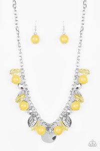 Paparazzi "Prismatic Sheen" Yellow Necklace & Earring Set Paparazzi Jewelry