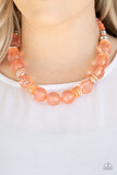 Paparazzi "Bubbly Beauty" Orange Necklace & Earring Set Paparazzi Jewelry