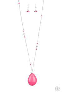 Paparazzi "Desert Meadow" Pink Necklace & Earring Set Paparazzi Jewelry