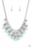 Paparazzi "Pearl Appraisal" Blue Necklace & Earring Set Paparazzi Jewelry