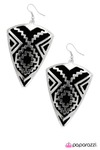 Paparazzi "Land Of The Lost" Black Earrings Paparazzi Jewelry