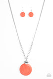 Paparazzi "A Top-SHELLer" Orange Necklace & Earring Set Paparazzi Jewelry