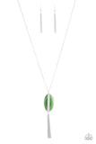 Paparazzi "Tranquility Trend" Green Necklace & Earring Set Paparazzi Jewelry