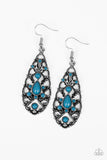 Paparazzi VINTAGE VAULT "Fantastically Fanciful" Blue Earrings Paparazzi Jewelry