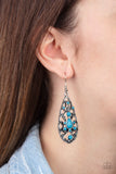 Paparazzi VINTAGE VAULT "Fantastically Fanciful" Blue Earrings Paparazzi Jewelry