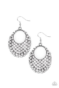 Paparazzi "Fierce Flash" White Earrings Paparazzi Jewelry