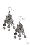Paparazzi "Do Chime In" Black Hammered Disc Earrings Paparazzi Jewelry