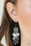 Paparazzi "Do Chime In" Black Hammered Disc Earrings Paparazzi Jewelry