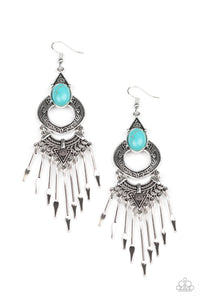 Paparazzi "Southern Spearhead" Blue Earrings Paparazzi Jewelry