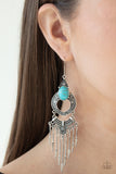 Paparazzi "Southern Spearhead" Blue Earrings Paparazzi Jewelry